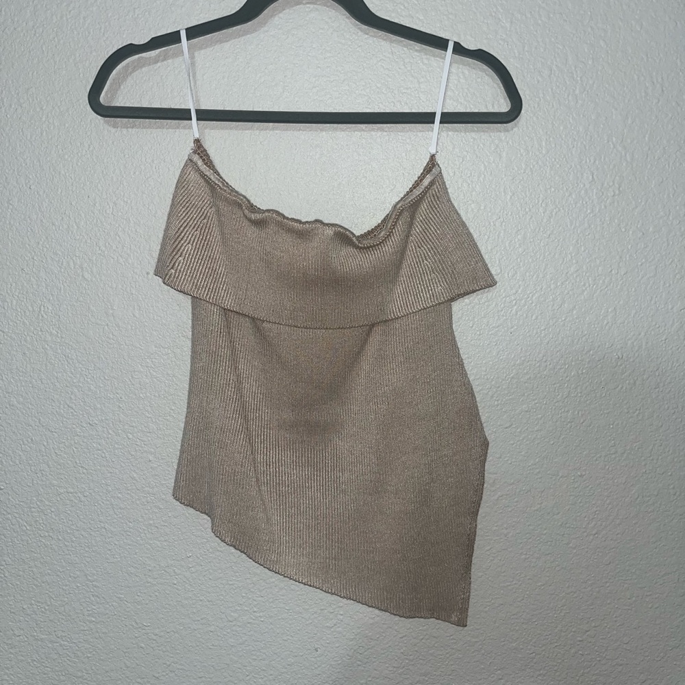 Anthropologie strapless asymmetrical top XL NWT